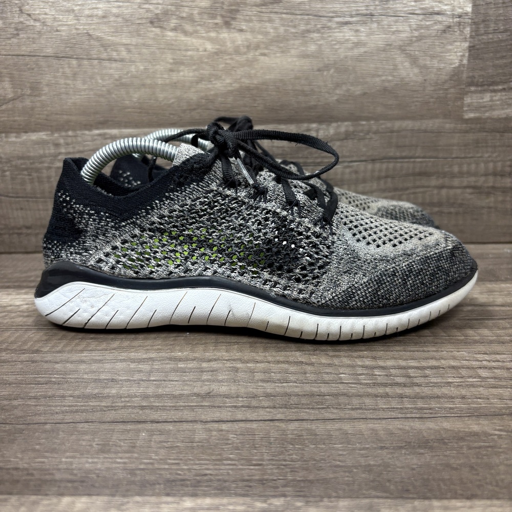 Nike Free RN Flyknit Gray Womens US Size 7.5 EUR 38.5 942838-101 Running Shoes